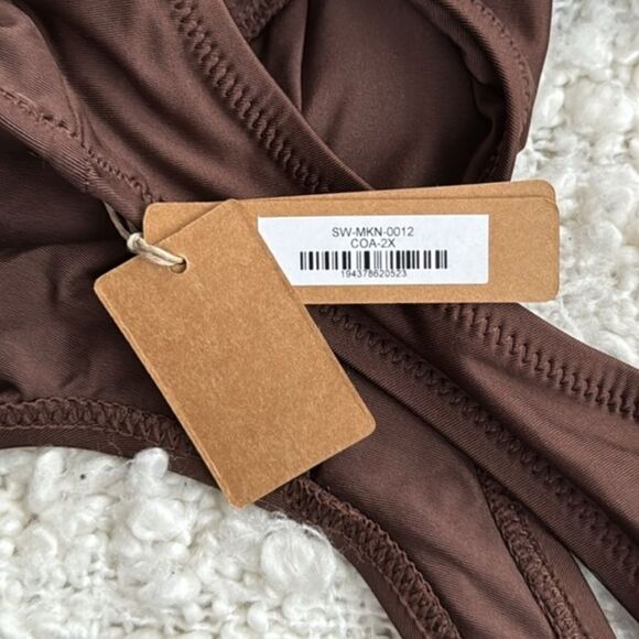 NWT SKIMS Swim Brown Monokini Cocoa One Piece Swimsuit - Picture 4 of 5